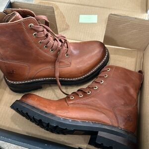 FRYE Ella moto lace up boots